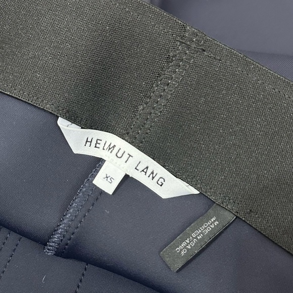 Helmut Lang Navy Stretch Crop Mini Flare Pant - Picture 8 of 9